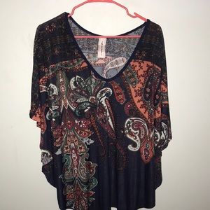 Navy blue Mode Fabuleux Blouse